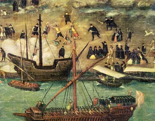 Le Port de Séville, vers 1590 (détail)